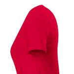 Acercamiento a la manga izquierda de la Playera Premium ajuste femenino Pictonemi Clásico COLOR ROJO.