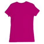 Playera Premium ajuste femenino Pictonemi Clásico COLOR ROSA FRESA - Detalles y calidad en la parte trasera de la prenda.