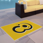 Alfombra para Exteriores Pictonemi - Amarilla con Logo en Uso