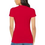 Detalles del cuello trasero de la Playera Premium ajuste femenino Pictonemi Clásico COLOR ROJO.