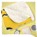 Manta de lana Sherpa con borde artístico - Perfecta para artistas en busca de confort y creatividad