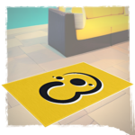 Alfombra para Exteriores Pictonemi - Miniatura del Producto en Uso con Borde Artístico