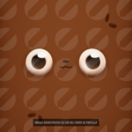 Fondo de pantalla de Wachi, el perro chihuahua, conmemorando el Día Internacional del Chocolate con una adorable carita de chocolate parpadeante.